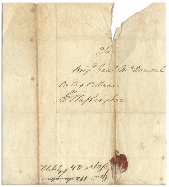 George Washington Franking Signature During the Revolutionary War -- From 24 September 1777 Just Two Days Before the British Captured Philadelphia